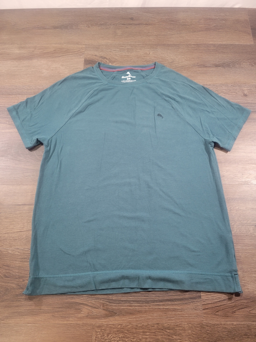 Tommy Bahama Mens Green Crew Neck Short Sleeve T-Shirt Size M Cotton Modal